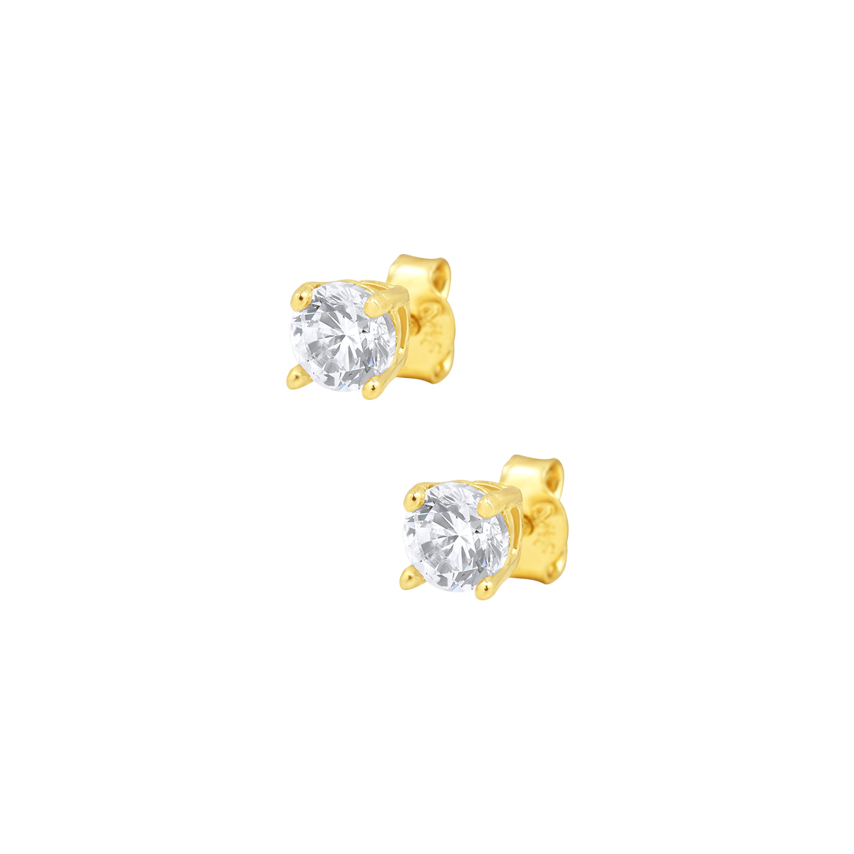 Χρυσά σκουλαρίκια Κ14 με ζιργκόν